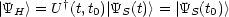 |YH > = U †(t,t0)|YS(t)> = |YS(t0)>
