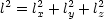 l2 = l2x + l2y + l2z
