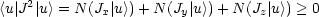 <u| J2|u> = N (J | u>)+ N (J | u>)+ N (J | u>) > 0
             x         y         z
