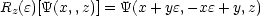 R (e)[Y(x,,z)] = Y(x+ ye,- xe+ y,z)
 z
