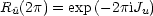 R^u(2p) = exp(-2piJu)
