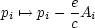          e
pi '--> pi- cAi
