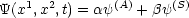 Y(x1,x2,t) = ay(A) + by(S)
