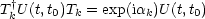  †
TkU (t,t0)Tk = exp(iak)U (t,t0)
