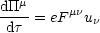 dTTm      mn
-dt-= eF  un
