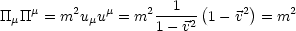    m     2   m    2--1---(    2)    2
TTmTT  = m  umu = m  1- v2  1- v  = m

