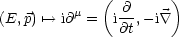              ( @     )
(E, p) '--> i@m = i--,-i \~/ 
               @t

