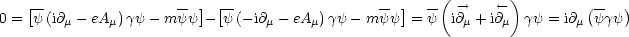                                                        (        )
0 = [y(i@  - eA )gy - myy][-y --(-i@ - eA )gy - myy]=   y- i@--> + i<--@   gy = i@  (ygy)
        m     m                   m    m                  m    m        m
