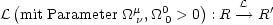 L (mit Parameter _O_m ,_O_0 > 0): R -L--> R'
                 n   0
