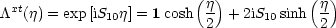  xt                     (j-)           (j)
/\  (j) = exp[iS10j] = 1cosh 2 + 2iS10sinh  2
