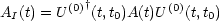 AI(t) = U (0)†(t,t0)A(t)U(0)(t,t0)

